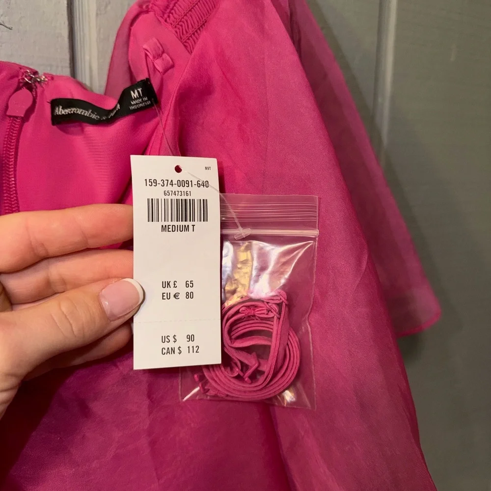 Abercrombie & Fitch Vibrant Pink Dress - Picture 4 of 5
